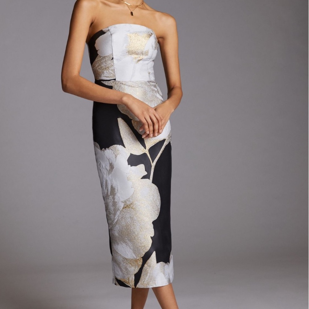 Anthropologie Eva Franco slim floral midi dress